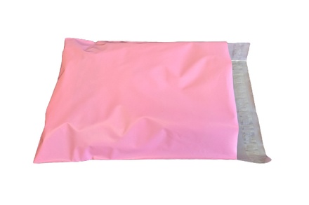 ซองไปรษณีย์พลาสติก สีชมพู 100 ซอง (25x30+5cm) เบอร์ A4 | Pink