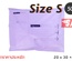 ซองไปรษณีย์พลาสติก 50 ซอง (20x30+4cm) Size S | สีม่วง เกรดประหยัด