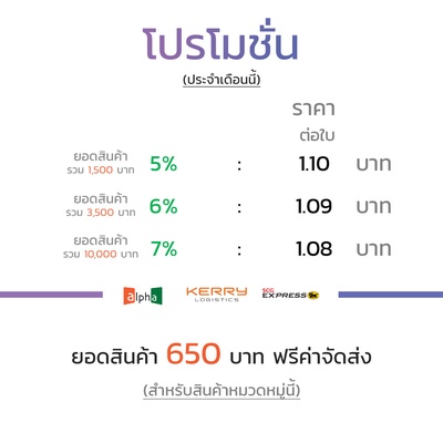 ซองไปรษณีย์พลาสติก 20x30+5cm (ยกลัง 1,800 ซอง) เบอร์ 1 | GRADE A