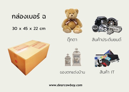 กล่องพัสดุ ไปรษณีย์ ขนาด ฉ【13ใบ/แพ็ค】