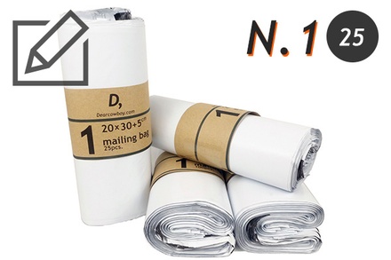 ซองไปรษณีย์พลาสติก 25ซอง (20x35cm) เบอร์ 1 | GRADE A