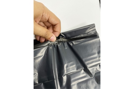ซองไปรษณีย์พลาสติก 100ซอง (25x34+4 ซม.) Size M สีดำกึ่งเทา【รุ่นโครตถูก】