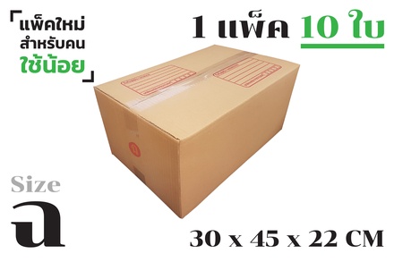 กล่องพัสดุ ไปรษณีย์ ขนาด ฉ【10ใบ/แพ็คเล็ก】