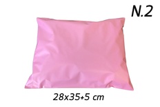 ซองไปรษณีย์พลาสติก สีชมพู 100 ซอง (28x35+5cm) เบอร์ 2 | Pink