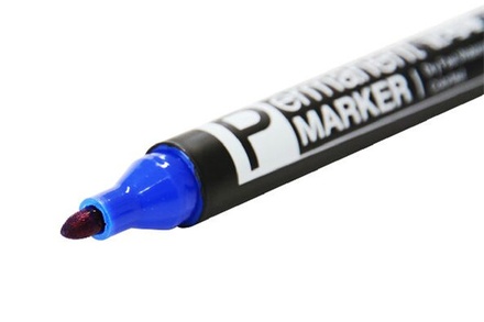 ปากกาเขียนซองพลาสติกสีน้ำเงิน
