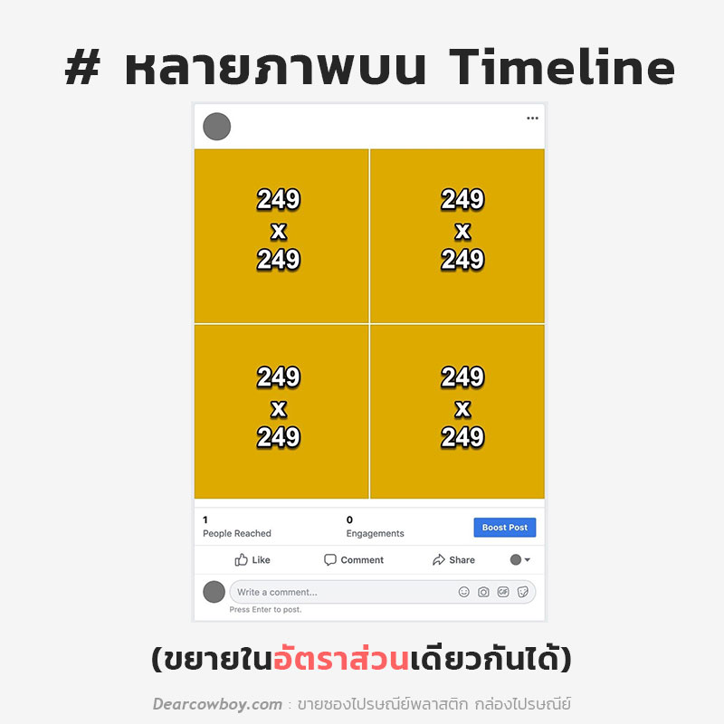 ขนาดรูป โพสต์ Facebook