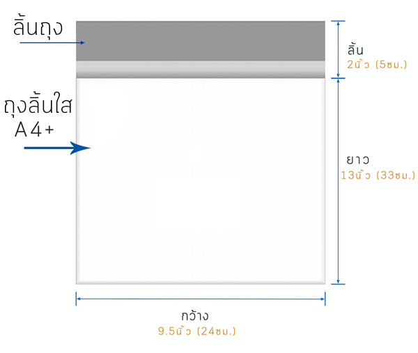 ถุงแก้ว พลาสติกใส สอดลิ้น